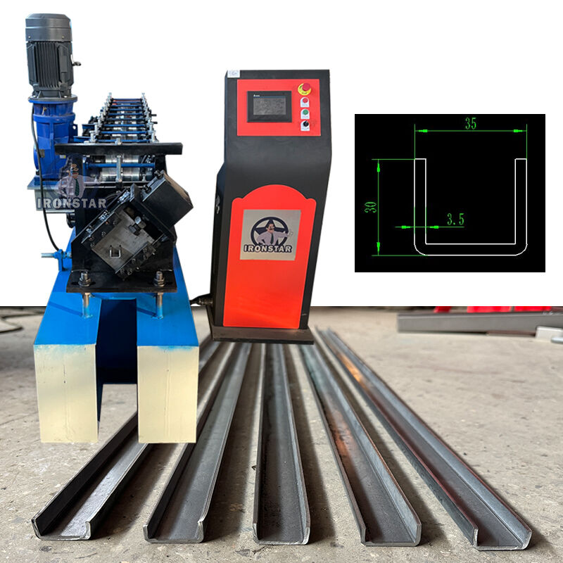 “Customized 10 Ga U Purlin Roll Forming Machine 35×15 & 35×30 mm 2 in 1 U Channel Making Machine for USA Building Material”
